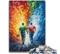 Jigsaws Puzzles 1000 Pieces for Adults Gifts Gay Oil Painting Stress Reliever Staycation Kill Time Home Decoration Toys 26x38cm