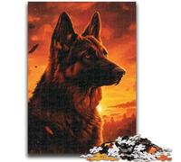 Jigsaws Puzzles 1000 Pieces for Adults Gifts German Shepherd Educational Games Home Decoration Educational Game for Birthday, Chrismas 50x75cm
