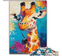 Jigsaws Puzzles 1000 Pieces for Adults Gifts Giraffe Art, Decompressing Intellectual Educational Toy Is Ideal As Gifts for The Whole Family (Size 26x38cm)