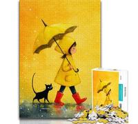 Jigsaws Puzzles 1000 Pieces for Adults Gifts Girl And Black Cat Teenager Puzzles,Quiz Game Wall Decoration Unique Birthday And Xmas Gifts 26x38cm