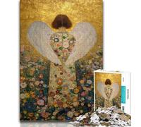 Jigsaws Puzzles 1000 Pieces for Adults Gifts Golden Angel,Challenging Difficult with Fully Interlocking Randomly Shaped Pieces 38x26cm
