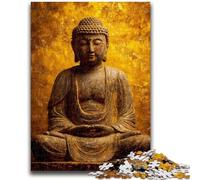 Jigsaws Puzzles 1000 Pieces for Adults Gifts Golden Buddha Puzzles for Adults,Stress Reliever Staycation Kill Time Enhance Love between Couples (75x50cm)