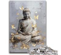 Jigsaws Puzzles 1000 Pieces for Adults Gifts Golden Buddha Statue Challenging Game And Family Play Educational Game for Birthday, Chrismas 26x38cm