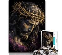 Jigsaws Puzzles 1000 Pieces for Adults Gifts Golden Jesus 1000 Pieces for Teenagers,Learning Educational Toys Family Games Unique Birthday And Gifts (size 75x50cm)