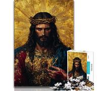 Jigsaws Puzzles 1000 Pieces for Adults Gifts Golden Jesus Teenager Puzzles,Interesting Stress Reduction Parent-child Interaction (size 75x50cm)