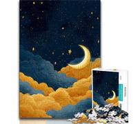 Jigsaws Puzzles 1000 Pieces for Adults Gifts Golden Moon,Decompressing Intellectual Educational Toy Birthday Present,Gifts (38x26cm)