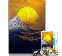 Jigsaws Puzzles 1000 Pieces for Adults Gifts Golden Waves,Family Game Stress Reliever Difficult Challenge Enhance Love between Couples (38x26cm)