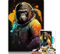 Jigsaws Puzzles 1000 Pieces for Adults Gifts Gorilla Unreal 1000 Pieces for Teenagers,Fun Games Every Piece Is Unique - Challenging Family Fun Game 38x26cm