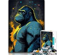 Jigsaws Puzzles 1000 Pieces for Adults Gifts Gorilla Visionary Jigsaw,Stress Reliever Staycation Kill Time Home Decoration Toys (size 38x26cm)