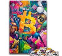 Jigsaws Puzzles 1000 Pieces for Adults Gifts Graffiti Bitcoin Educational Games Home Decoration Educational Game for Birthday, Chrismas 50x75cm
