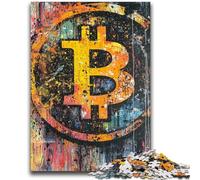 Jigsaws Puzzles 1000 Pieces for Adults Gifts Graffiti Bitcoin Relax Games Educational Game for Birthday, Chrismas for And Age 14 Years Up 50x75cm