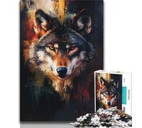 Jigsaws Puzzles 1000 Pieces for Adults Gifts Gray Wolf,Decompressing Intellectual Educational Toy Birthday Present,Gifts (38x26cm)