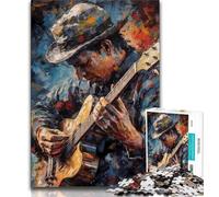 Jigsaws Puzzles 1000 Pieces for Adults Gifts Guitarist Jigsaw,Stress Reliever Staycation Kill Time Home Decoration Toys (size 38x26cm)