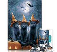 Jigsaws Puzzles 1000 Pieces for Adults Gifts Halloween Animals Adult Jigsaw,Challenging Game Gifts for Is Ideal As A Gift for The Whole Family (size 38x26cm)