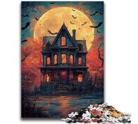 Jigsaws Puzzles 1000 Pieces for Adults Gifts Halloween Castle Puzzles for Adults,Stress Reliever Staycation Kill Time Enhance Love between Couples (75x50cm)