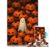 Jigsaws Puzzles 1000 Pieces for Adults Gifts Halloween Pumpkin Soul 1000 Pieces for Teenagers,with Matching Poster And Trivia Sheet for Ages 14+ 75x50cm