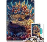Jigsaws Puzzles 1000 Pieces for Adults Gifts Hedgehog Art Adult Jigsaw,Challenging Game Gifts for Is Ideal As A Gift for The Whole Family (size 38x26cm)