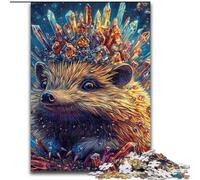 Jigsaws Puzzles 1000 Pieces for Adults Gifts Hedgehog Art, Family Game Stress Reliever Difficult Challenge Enhance Love between Couples (Size 26x38cm)