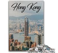 Jigsaws Puzzles 1000 Pieces for Adults Gifts Hong Kong 1000 Pieces for Teenagers,with Matching Poster And Trivia Sheet for Ages 14+ (50x75cm)