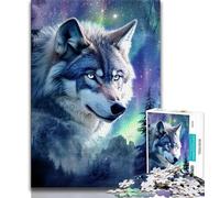 Jigsaws Puzzles 1000 Pieces for Adults Gifts Howling Wolf 1000 Pieces for Teenagers,Fun Games Every Piece Is Unique - Challenging Family Fun Game 75x50cm