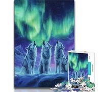 Jigsaws Puzzles 1000 Pieces for Adults Gifts Howling Wolf,Help The Brain Exercise Addictive Toys to Cultivate Patience Gift For Birthdays 38x26cm