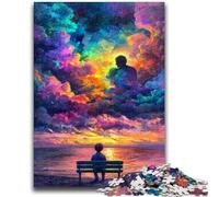 Jigsaws Puzzles 1000 Pieces for Adults Gifts Human Face Color Cloud Challenging Game And Family Play Educational Game for Birthday, Chrismas 26x38cm