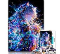 Jigsaws Puzzles 1000 Pieces for Adults Gifts Japanese Anime Girl,Family Game Stress Reliever Difficult Challenge Suitable for Couples 38x26cm