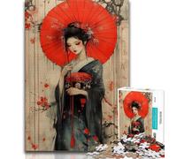 Jigsaws Puzzles 1000 Pieces for Adults Gifts Japanese Geisha Adult Jigsaw,Decompressing Intellectual Educational Toy Perfect Decoration 38x26cm