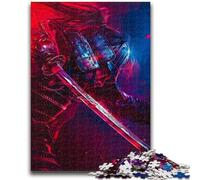 Jigsaws Puzzles 1000 Pieces for Adults Gifts Japanese Neon Ninja 1000 Piece Puzzle,Stress Reliever Staycation Kill Time Parent-child Interaction (26x38cm)