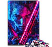 Jigsaws Puzzles 1000 Pieces for Adults Gifts Japanese Neon Ninja Puzzles for Adults,Challenging Game for The Whole for Women, Gifts for Men (75x50cm)