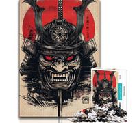 Jigsaws Puzzles 1000 Pieces for Adults Gifts Japanese Shogun Mask Teenager Puzzles,Interesting Stress Reduction Parent-child Interaction (size 38x26cm)