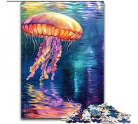 Jigsaws Puzzles 1000 Pieces for Adults Gifts Jellyfish Oil Painting, for Educational Game Challenge Toy Unique Home Decor And Gifts (Size 26x38cm)