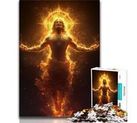 Jigsaws Puzzles 1000 Pieces for Adults Gifts Jesus Art,Challenging Difficult with Fully Interlocking Randomly Shaped Pieces (38x26cm)