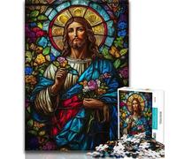 Jigsaws Puzzles 1000 Pieces for Adults Gifts Jesus Art,Help The Brain Exercise Addictive Toys to Cultivate Patience Gift For Birthdays 75x50cm