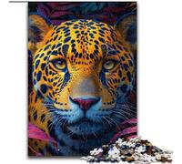 Jigsaws Puzzles 1000 Pieces for Adults Gifts Jungle Leopard, Help The Brain Exercise Addictive Toys to Cultivate Patience Enhance Memory (Size 50x75cm)