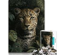 Jigsaws Puzzles 1000 Pieces for Adults Gifts Jungle Leopard,Help The Brain Exercise Addictive Toys to Cultivate Patience Perfect Decoration 38x26cm