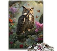 Jigsaws Puzzles 1000 Pieces for Adults Gifts Jungle Owl Adult Jigsaw,Decompressing Intellectual Educational Toy Perfect Decoration (50x75cm)