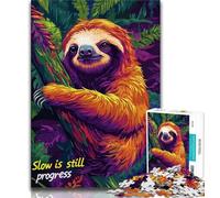 Jigsaws Puzzles 1000 Pieces for Adults Gifts Jungle Sloth,Vibrant And Unique Design Relaxing & Challenging Puzzle Experience (38x26cm)