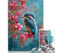 Jigsaws Puzzles 1000 Pieces for Adults Gifts Kingfisher Bird,Educational Family Game Wall Decoration Unique Birthday And Xmas Gifts 38x26cm