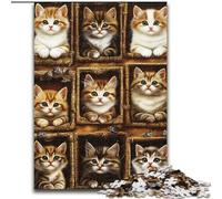Jigsaws Puzzles 1000 Pieces for Adults Gifts Kitten Collage, Decompressing Intellectual Educational Toy Is Ideal As Gifts for The Whole Family (Size 50x75cm)