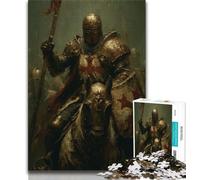 Jigsaws Puzzles 1000 Pieces for Adults Gifts Knight Templar 1000 Pieces for Teenagers,with Matching Poster And Trivia Sheet for Ages 14+ 75x50cm