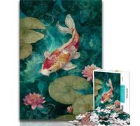 Jigsaws Puzzles 1000 Pieces for Adults Gifts Koi,Educational Family Game Wall Decoration Unique Birthday And Xmas Gifts 50x75cm
