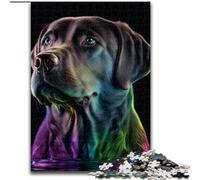 Jigsaws Puzzles 1000 Pieces for Adults Gifts Labrador Illustration Colo, Family Game Stress Reliever Difficult Challenge Enhance Love between Couples (Size 50x75cm)