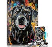 Jigsaws Puzzles 1000 Pieces for Adults Gifts Labrador Retriever Oil Painting Teenager Puzzles,for Educational Game Challenge Toy Birthday Present, Gifts, Wall Art (size 75x50cm)