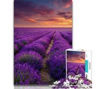 Jigsaws Puzzles 1000 Pieces for Adults Gifts Lavender Garden,Stress Reliever Staycation Kill Time with Matching Poster And Trivia Sheet (38x26cm)