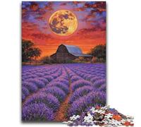 Jigsaws Puzzles 1000 Pieces for Adults Gifts Lavender Under The Moon Stress Reliever Staycation Kill Time Home Decoration Toys 50x75cm
