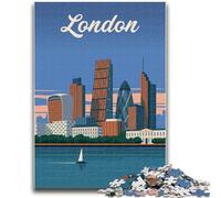 Jigsaws Puzzles 1000 Pieces for Adults Gifts London City Travel Puzzles for Adults,Stress Reliever Difficult Challenge Secret Santa Gifts (50x75cm)