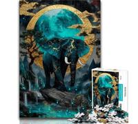 Jigsaws Puzzles 1000 Pieces for Adults Gifts Magic Elephant,Vibrant And Unique Design Relaxing & Challenging Puzzle Experience (38x26cm)