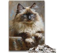 Jigsaws Puzzles 1000 Pieces for Adults Gifts Maine Coon Cat Teenager Puzzles,Quiz Game Wall Decoration Unique Birthday And Xmas Gifts (75x50cm)