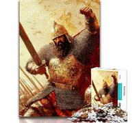 Jigsaws Puzzles 1000 Pieces for Adults Gifts Majestic Knight Teenager Puzzles,Interesting Stress Reduction Parent-child Interaction (size 38x26cm)